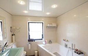 Badezimmerdecke mit PLAMECO renovieren - feuchtigkeitsbeständig